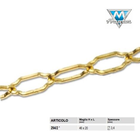 Vigor-Blinky Catena per Lampadari Filo Quadro Ottonata 294 1 Pezzo 50cm
