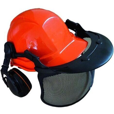 Vigor-Blinky Elmetti Protezione Jack con Cuffie e Visiera Arancione