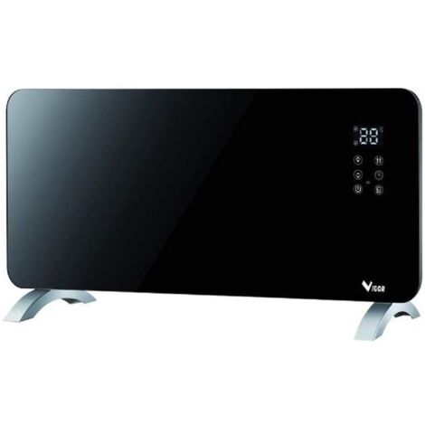 Vigor-Blinky Pannelli Riscaldanti Nerone Vetro Nero 2000W