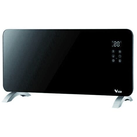 Vigor-Blinky Pannelli Riscaldanti Nerone Vetro Nero 2000W
