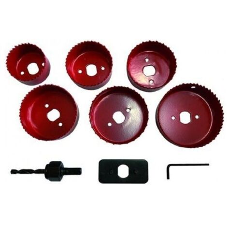 Vigor-Blinky Seghe a Tazza Set 9 Pezzi Acciaio al Carbonio 51-86mm