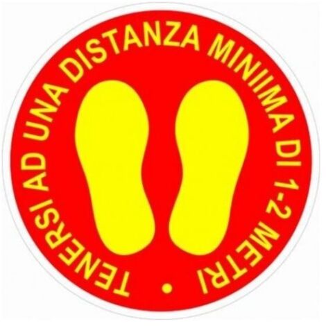 Vigor-Blinky Segnali Adesivi Calpestabili Distanza Minima 1-2mt Diametro 20cm