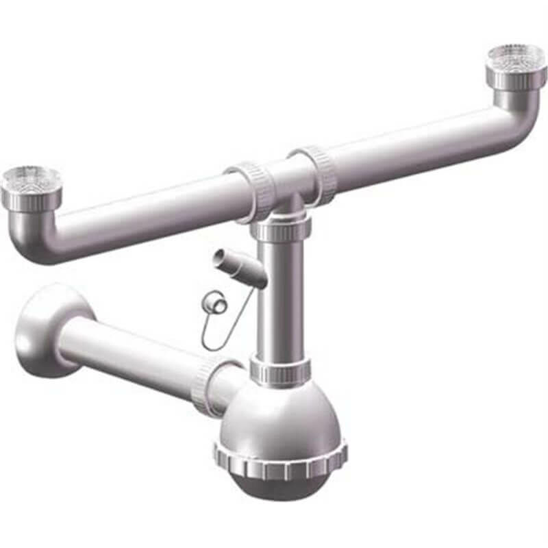 Vigor Blinky - Siphon Flacon Pp 2 Réservoirs + 1 Raccord Blanc Mm 40 1'1/2