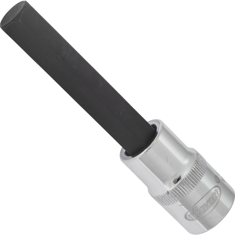 Vigor - Screwdriver socket for inside hexagon screws ∙ V2078 ∙ Attacco quadro, cavo, 1/2 di pollice (12,5 mm) ∙ Profilo esagonale interno ∙ Size 12 mm
