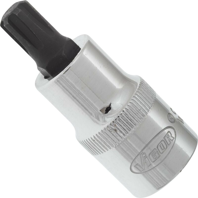 Vigor - ribe screwdriver socket ∙ V2206 ∙ Attacco quadro, cavo, 1/2 di pollice (12,5 mm) ∙ Profilo cuneo interno ribe cv ∙ Size M9