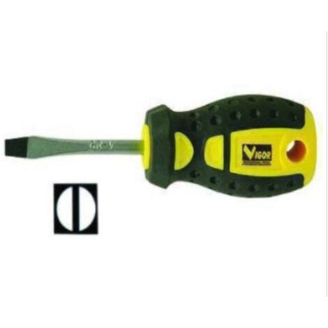 VIGOR - CACCIAVITE NANO PIATTO IN ACCIAIO CROMO VANADIO - 5X50MM