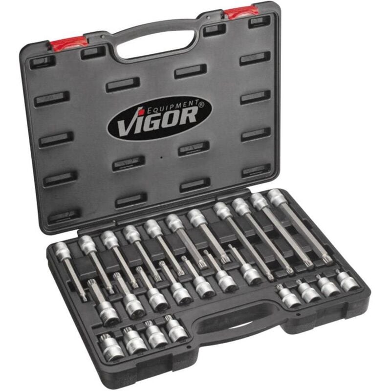 Vigor - Jeu de douilles-embouts 1/2 (12.5 mm) 26 pièces V1918
