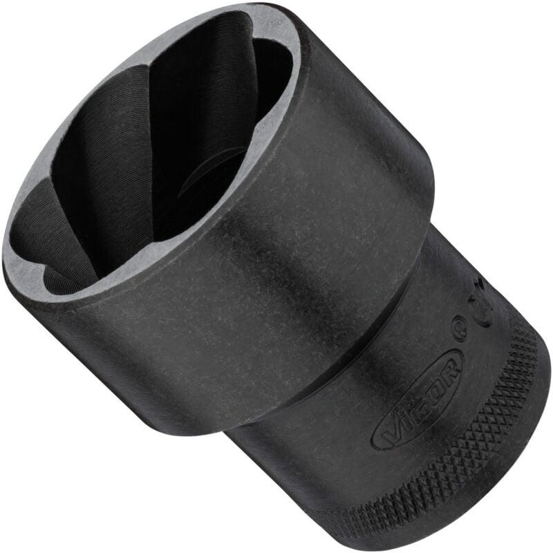 Douille extracteur à profil spiralé ∙ V3747 ∙ Carré creux 1/2 pouce (12,5 mm) ∙ Profil d'extracteur de vis extérieur ∙ Taille 32 mm