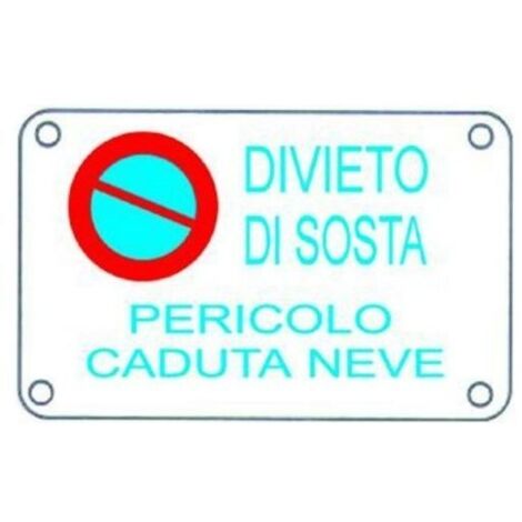 Vigor Cartello Segnale in Metallo Caduta Neve 300x200mm