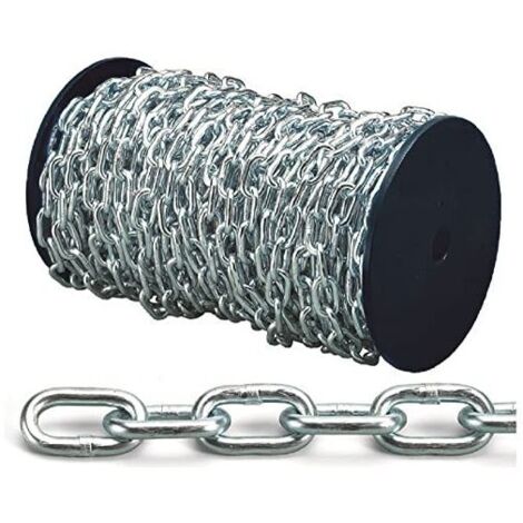 Vigor Catena Genovese Commerciale Zincata Bobina di Metri 100 3.0mm
