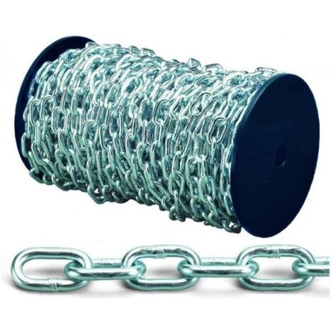 Vigor Catena Genovese Commerciale Zincata Bobina di Metri 25 7.0mm
