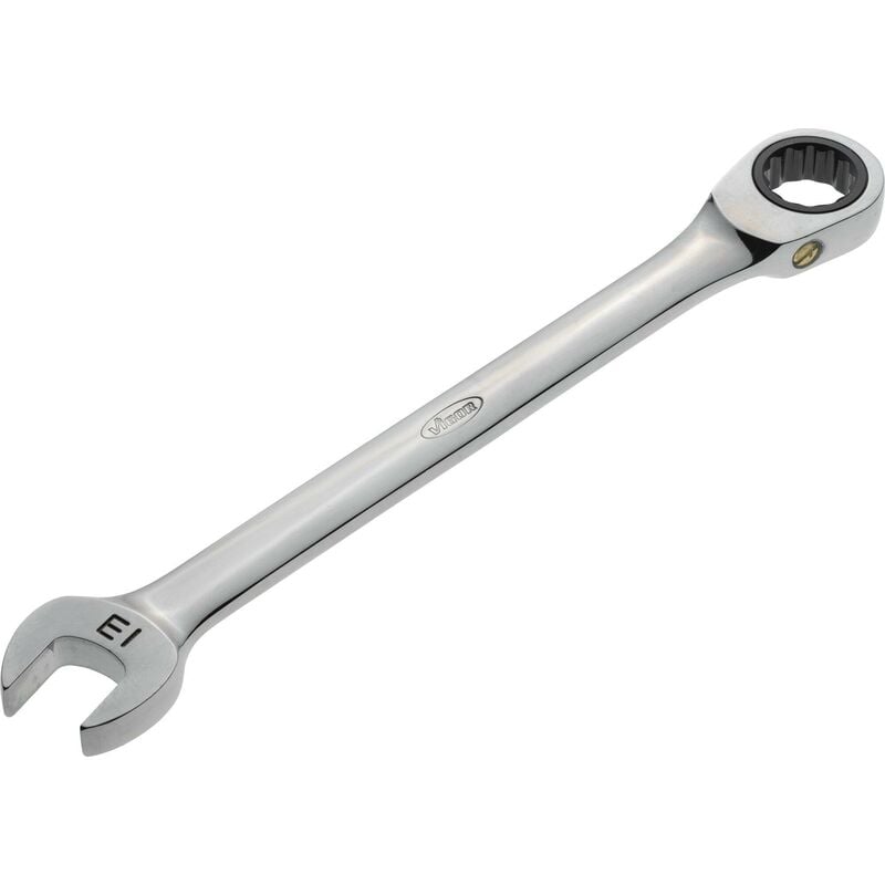 Ratcheting combination wrench ∙ long ∙ V1023 ∙ Profilo esagonale esterno, Profilo a doppio esagono esterno ∙ Size 13 mm