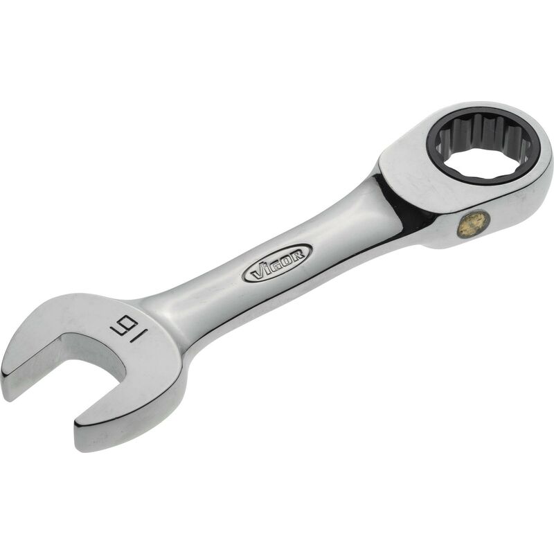 Ratcheting combination wrench ∙ short ∙ V2830 ∙ Profilo esagonale esterno, Profilo a doppio esagono esterno ∙ Size 16 mm