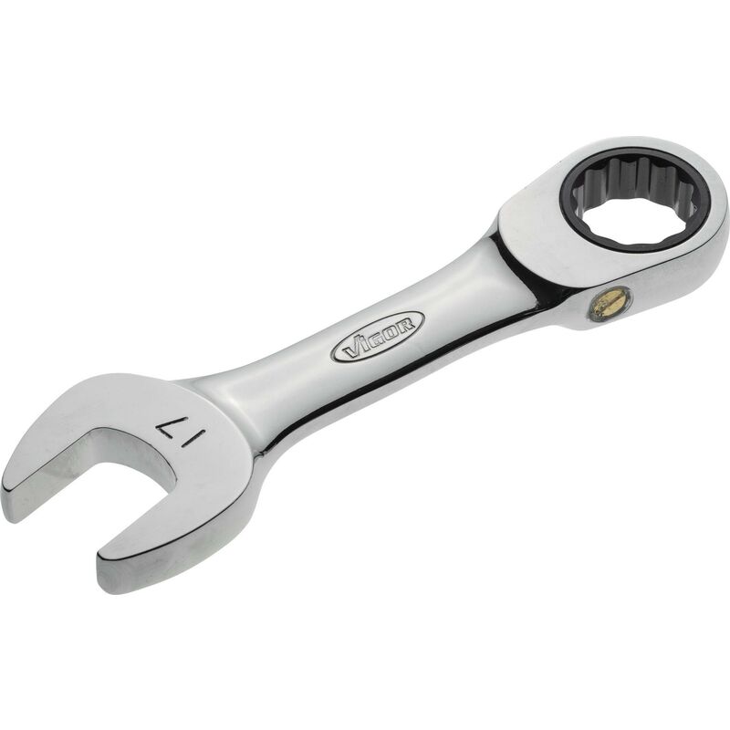 Ratcheting combination wrench ∙ short ∙ V2831 ∙ Profilo esagonale esterno, Profilo a doppio esagono esterno ∙ Size 17 mm