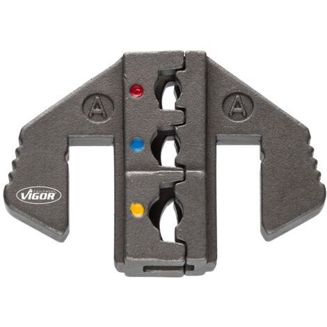 VIGOR Crimp-Einsatz A: für isolierte Kabelschuhe von 0,5 - 6,0 mm² (rot, blau, gelb)