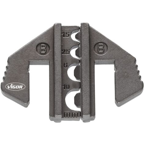 VIGOR Crimp-Einsatz B: für geschlossene, unisolierte Kabelschuhe von 1,5, 2,5, 6,0, 10 mm²