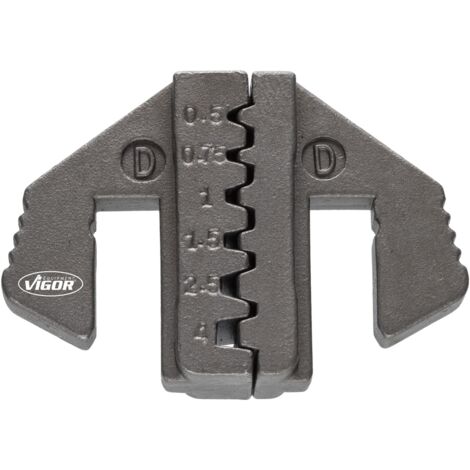 VIGOR Crimp-Einsatz D: für Aderendhülsen mit und ohne Kragen von 0,5 - 4,0 mm²