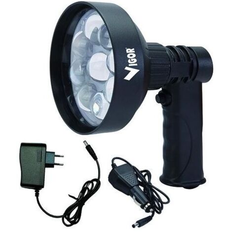 Vigor Faro Led Ricaricabili Censimento Notturno 27W