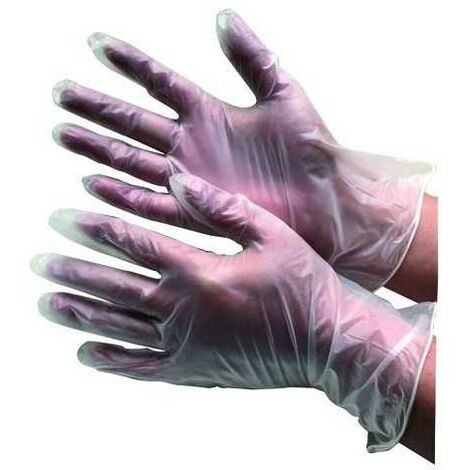 Vigor Gants Jetables Vinyle Blanc 100 Pièces Mis. Moyen