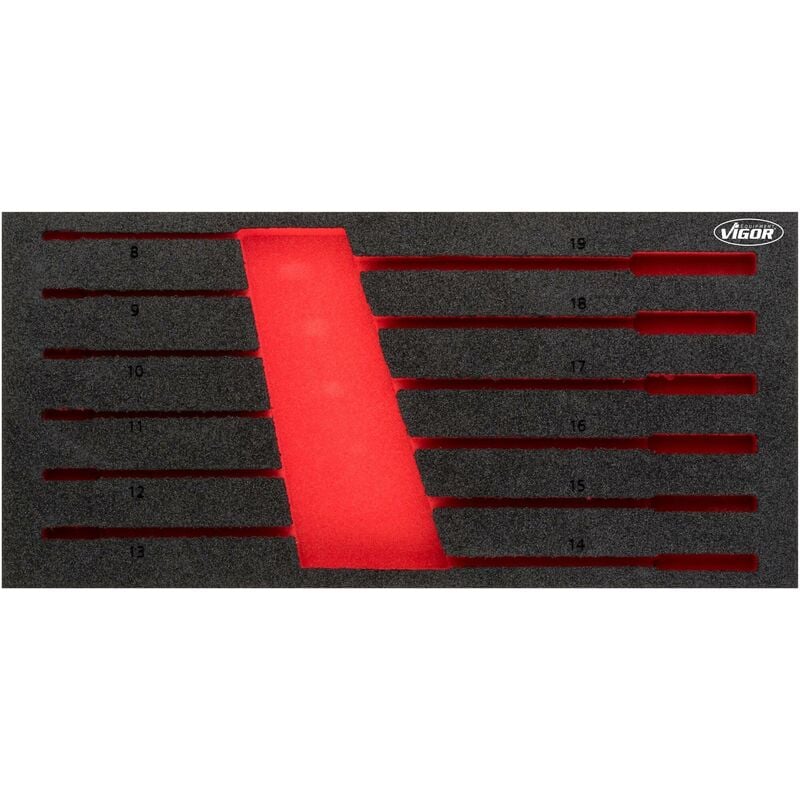 Vigor - Garniture en mousse souple ∙ vide ∙ V5077-L ∙ l x l x h : 393 mm x 188 mm x 35 mm