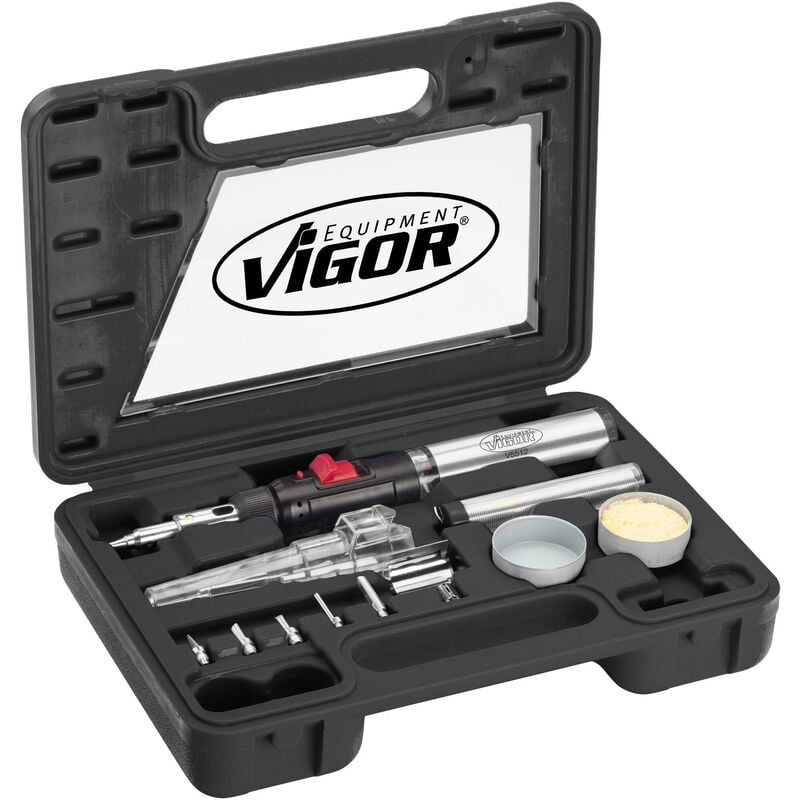 Vigor - Jeu de fer à souder à gaz ∙ V5512 ∙ 12 pièces ∙ Nombre d'outils : 12