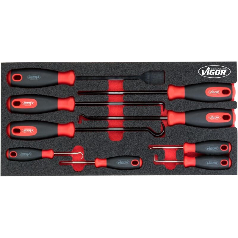 Image of Haken- und Schaber Satz, Anzahl Werkzeuge: 9 - Vigor
