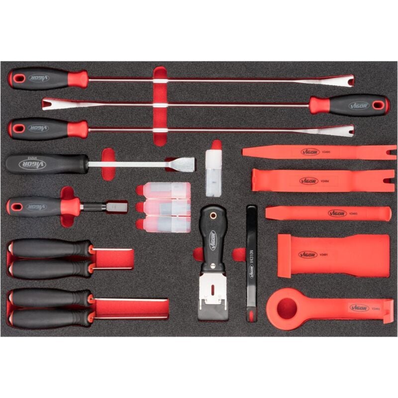 Image of Schaber- und Lösehebel Satz, Anzahl Werkzeuge: 41 - Vigor