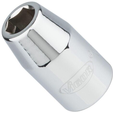 VIGOR Innen-Sechskant-Antrieb 8 = 5/16 Zoll Innenvierkant Antrieb 10 = 3/8 Zoll Bit-Adapter V2114N ∙ Vierkant hohl 10 mm (3/8 Zoll) ∙ Sechskant hohl 8 mm (5/16 Zoll) ∙ Gesamtlänge: 28 mm