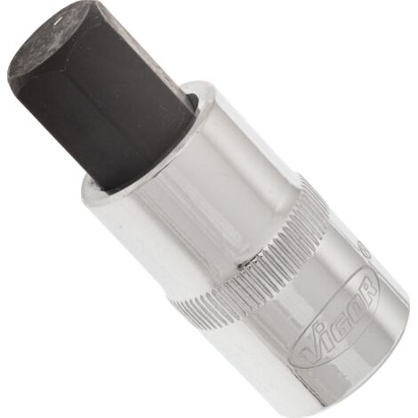Vigor inserto per cacciavite, larghezza Chiave 14 mm, lunghezza totale 55 mm, esagonale, 1/2 ", 1 pezzi, V2107