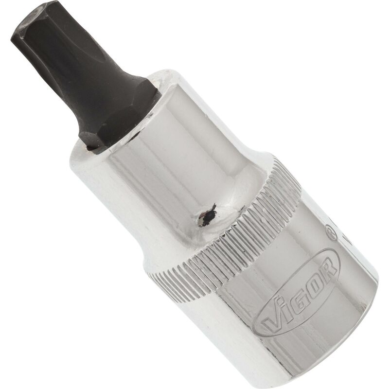 Vigor - t screwdriver socket ∙ V2156 ∙ Attacco quadro, cavo, 1/2 di pollice (12,5 mm) ∙ Profilo interno torx® ∙ Size T45