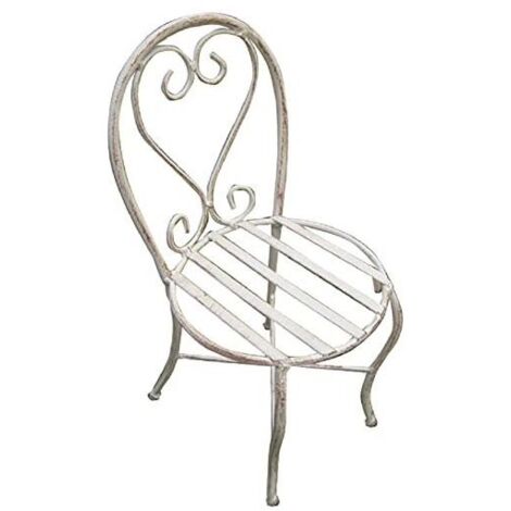 Vigor Portafiori Ferro Battuto Mika Bianco Sedia