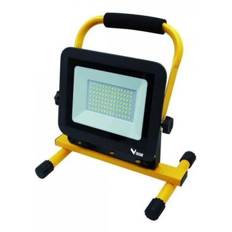 Vigor Proiettore Led Worky-50 Supporto Cavo e Spina 50W 750lm