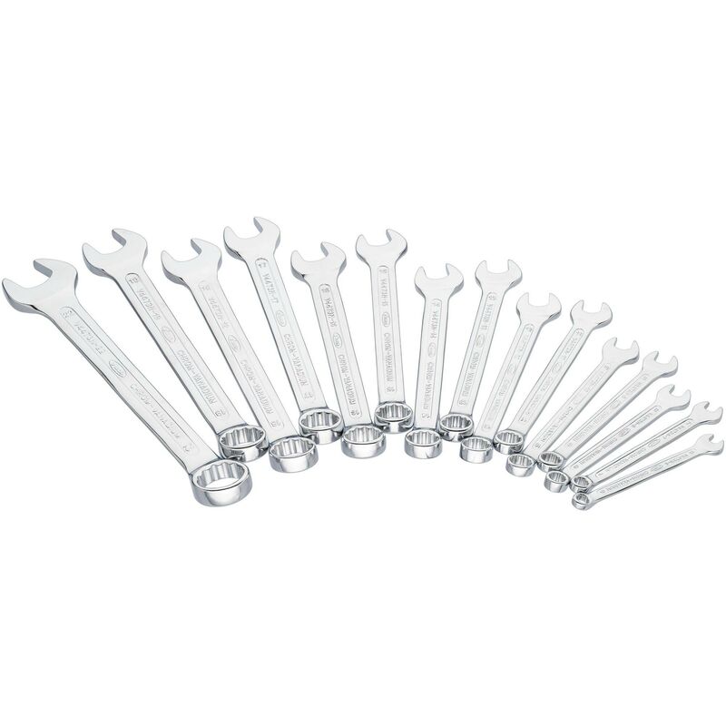 Ring-Maulschlüssel Satz ∙ V4472N ∙ Außen Doppelsechskant Profil, Außen Sechskant Profil ∙ 15-teilig ∙ 6 – 22 ∙ Anzahl Werkzeuge: 15