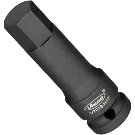 VIGOR Schlagschrauber Schraubendrehereinsatz, 1/2 (12,5 mm) Vierkant hohl, Innen Sechskant Profil, SW 17 mm