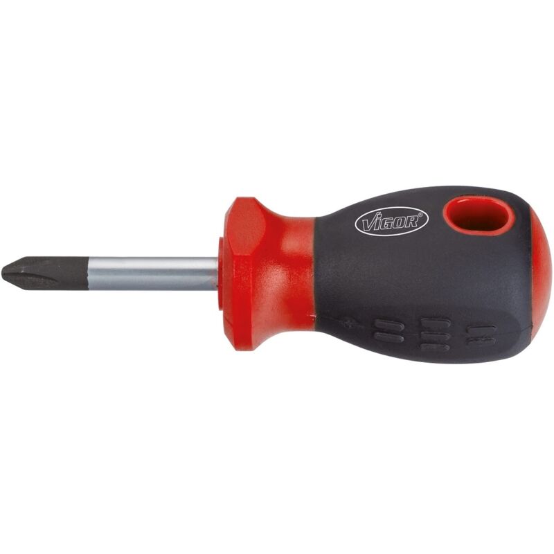 Vigor - Kreuzschlitz Schraubendreher ∙ Kurz ∙ V1209 ∙ Kreuzschlitz Profil Ph ∙ Sw Ph2