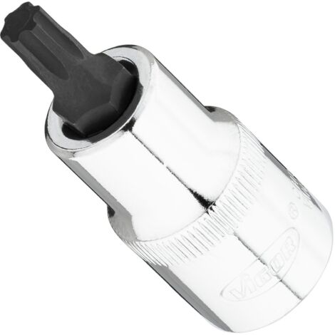 VIGOR Schraubendrehereinsatz, 1/2 (12,5 mm) Vierkant hohl, Innen TORX Plus Profil, SW T40+
