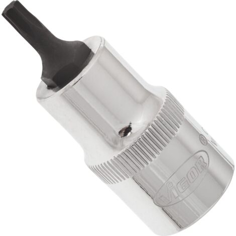 VIGOR Schraubendrehereinsatz, 1/2 (12,5 mm) Vierkant hohl, Innen TORX Profil, SW T25, Art.Nr. V2152