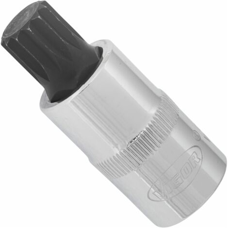 VIGOR Schraubendrehereinsatz, V2065, 1/2 (12,5 mm) Vierkant hohl, Innen Vielzahn Profil XZN, SW M14