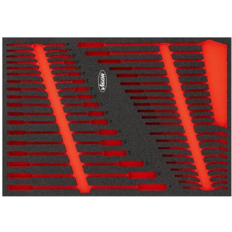 VIGOR Schraubenschlüssel-Einlage, leer, L, L x B x H: 563 mm x 393 mm x 35 mm, Art.Nr. V6807N-L