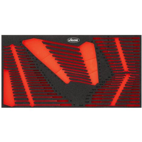 VIGOR Schraubenschlüssel-Einlage, leer, Xl, L x B x H: 750 mm x 393 mm x 35 mm