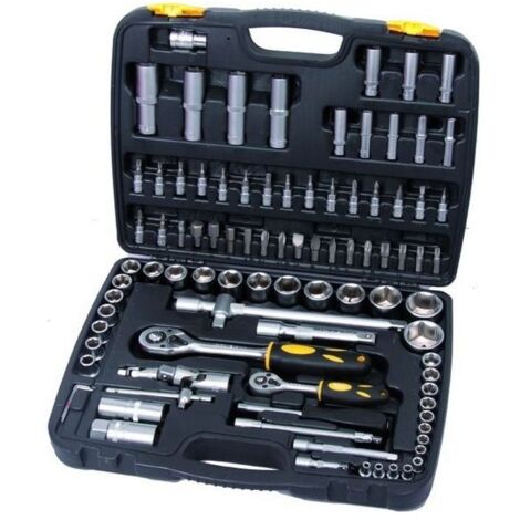 Vigor Set Chiavi Bussola Crv 1/4-1/2 Exagonal Pezzi 94 in valigetta