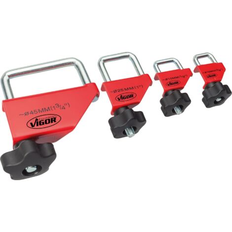 Vigor, Set di morsetti per tubi, 4 pz., V3381