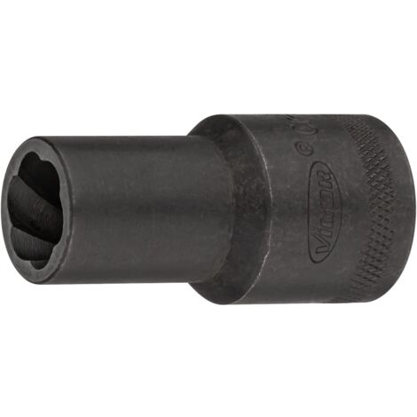 VIGOR Spiralnutenausdreher-Einsatz, 1/2 (12,5 mm) Vierkant hohl, Außen Schraubenausdreher Profil, SW 13 mm