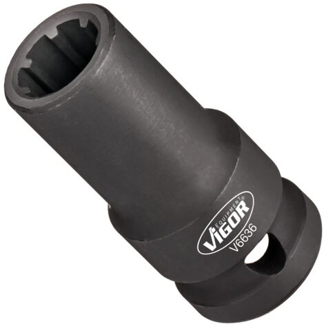 VIGOR Steckschlüsseleinsatz, 1/2 (12,5 mm) Vierkant hohl, Rillenprofil, SW 14 mm