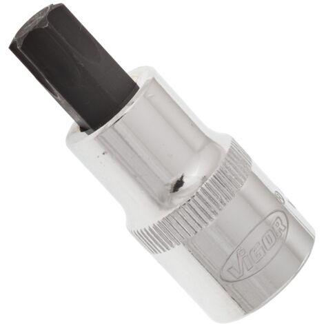 VIGOR T Schraubendreher-Einsatz, Vierkant hohl 12,5 mm (1/2), Innen TORX Profil, T55, 55 mm lang