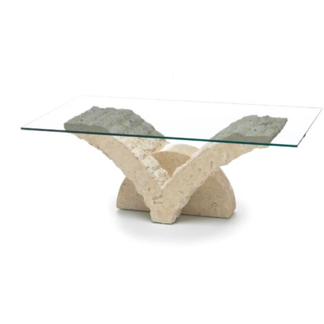 Vigor, Tavolino da salotto Beige (70cm X 120cm H. 40cm) Duzzle