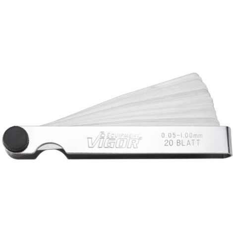 Vigor  V1714 Fühlerlehre  0.05 - 1 mm Anzahl Blätter: 20 DIN 2275