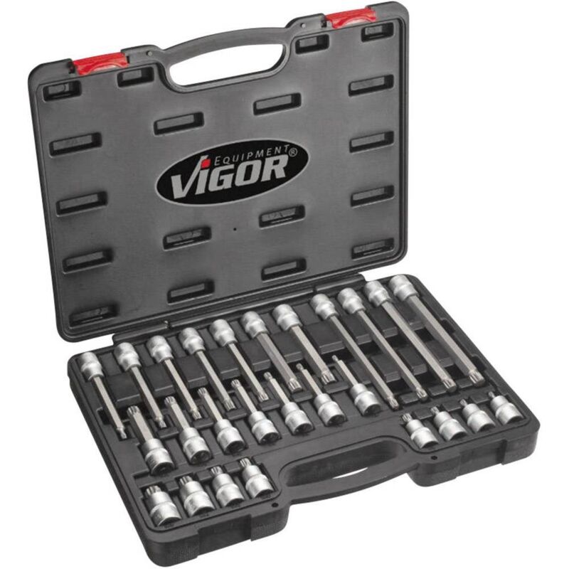 Kit inserti giravite a bussola 1/2 (12.5 mm) 26 parti V1918 - Vigor