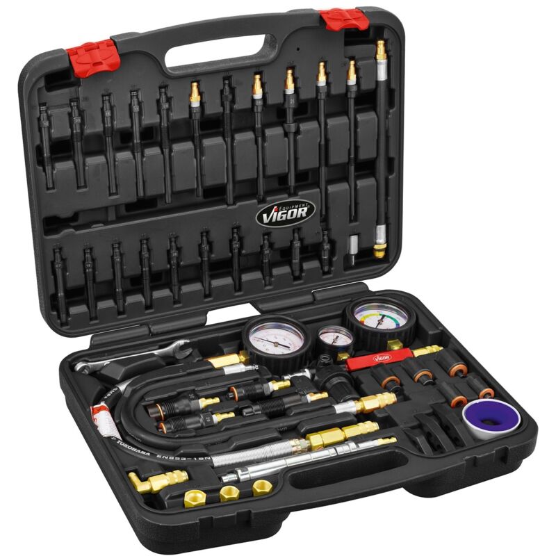 VIGOR Kompressions- und Druckverlusttester Satz, 48-tlg., Anzahl Werkzeuge: 48