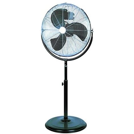 Vigor Ventilatore da Pavimento Urano Nero-Cromo con Diametro di 45 cm per un Efficiente Raffrescamento Ambientale